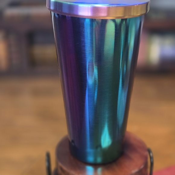 Starbucks Stainless Steel Rainbow Oil Slick, 16 oz Tumbler Limited edition 2016 - Picture 2 of 12